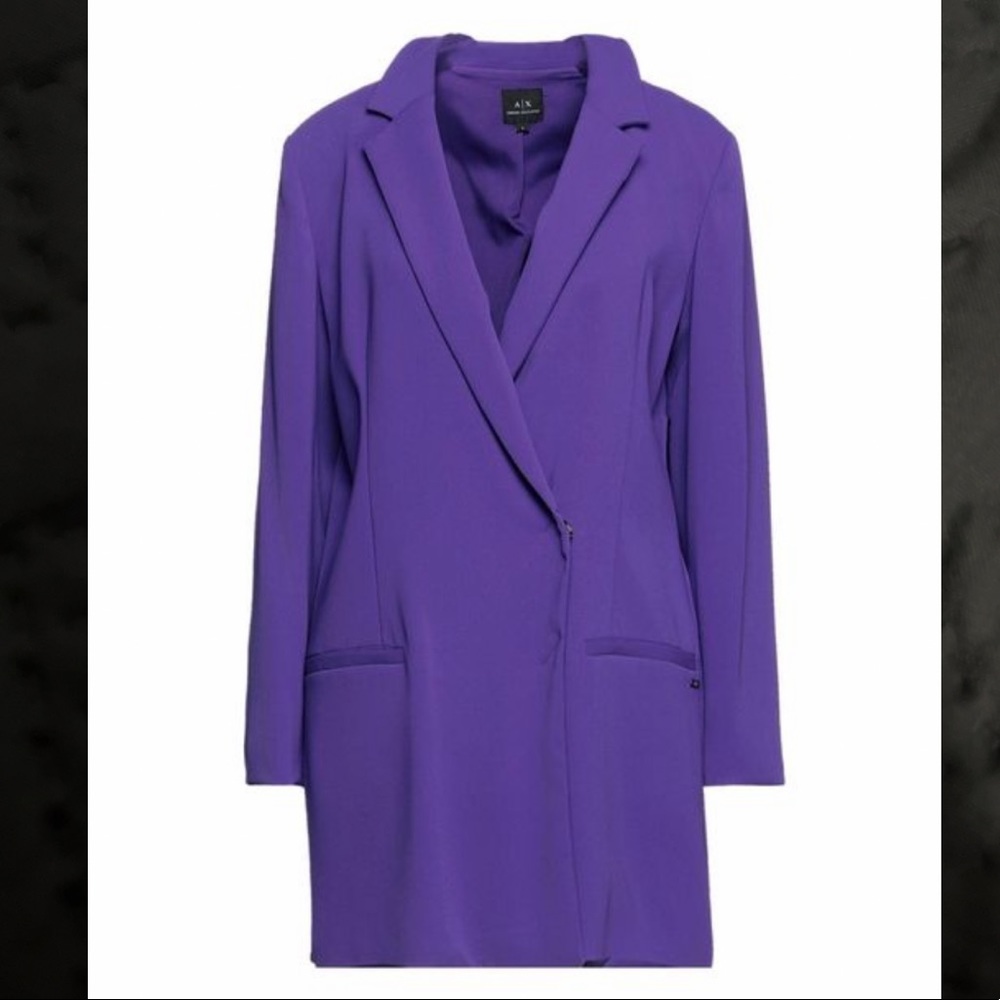 Armani Exchange Women's Purple Suit Jacket